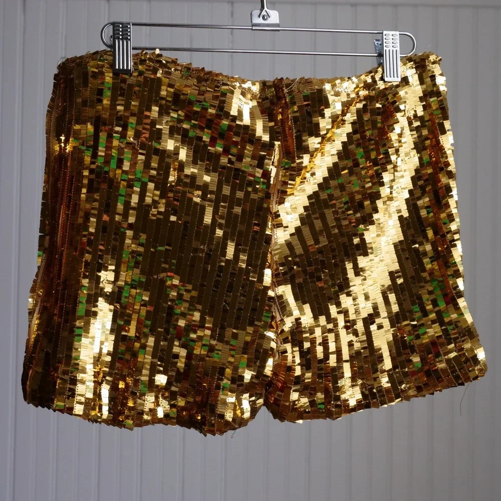 Fun‎ 90s gold sequined mini party shorts - Picture 8 of 8